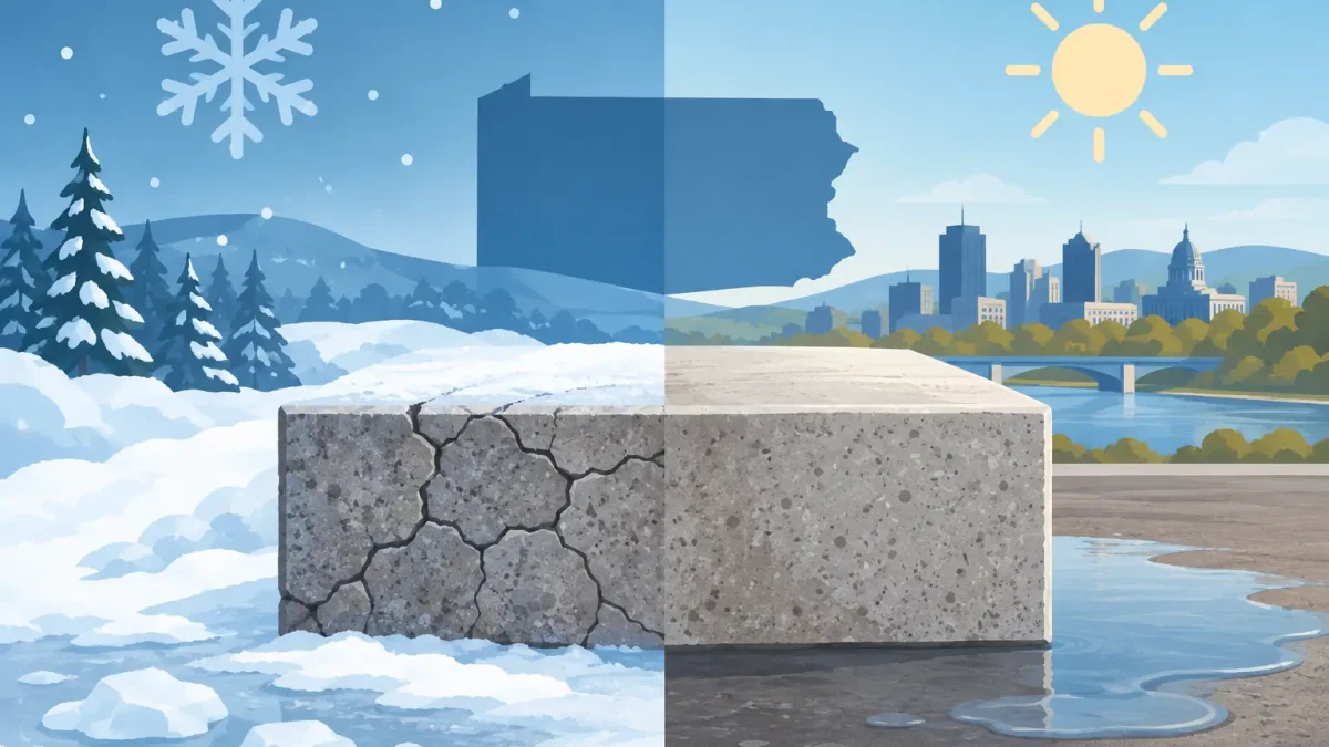 Can Concrete Withstand Freeze Thaw in Pennsylvania?